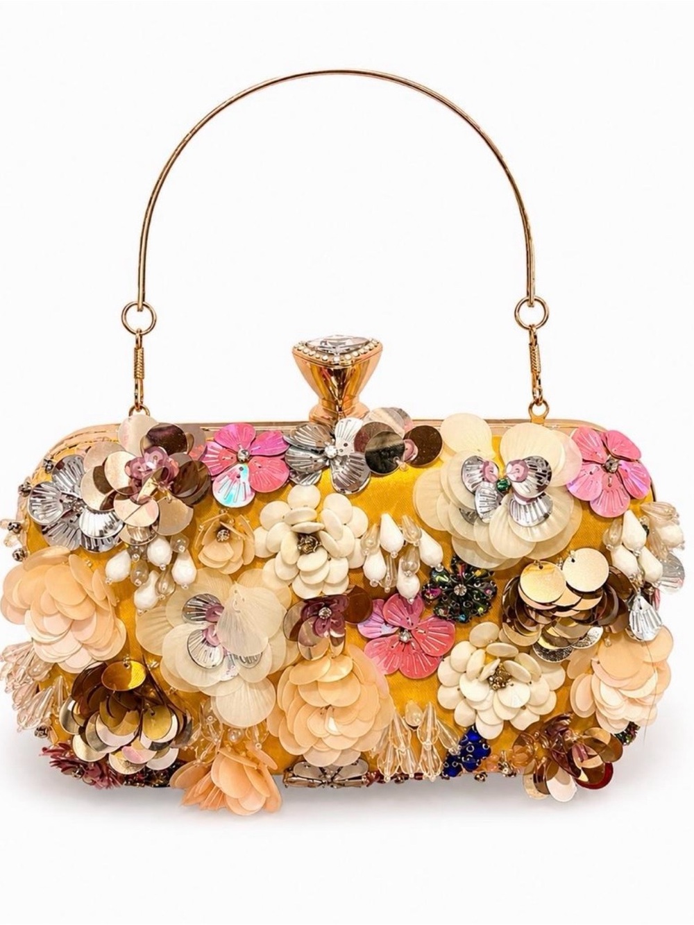 Vintage Beaded Floral Embellished Clutch